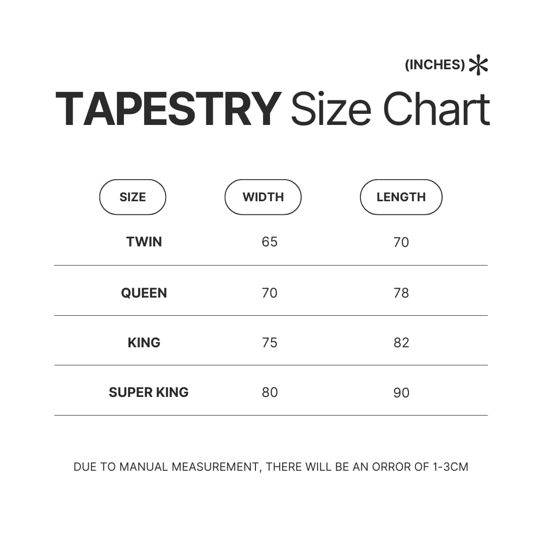 Tapestry Size Chart - Anuel AA Shop