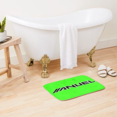 Anuel Aa Verde Fluor Safety Green Bath Mat Official Anuel AA Merch