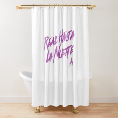 Real Hasta La Muerte Shower Curtain Official Anuel AA Merch